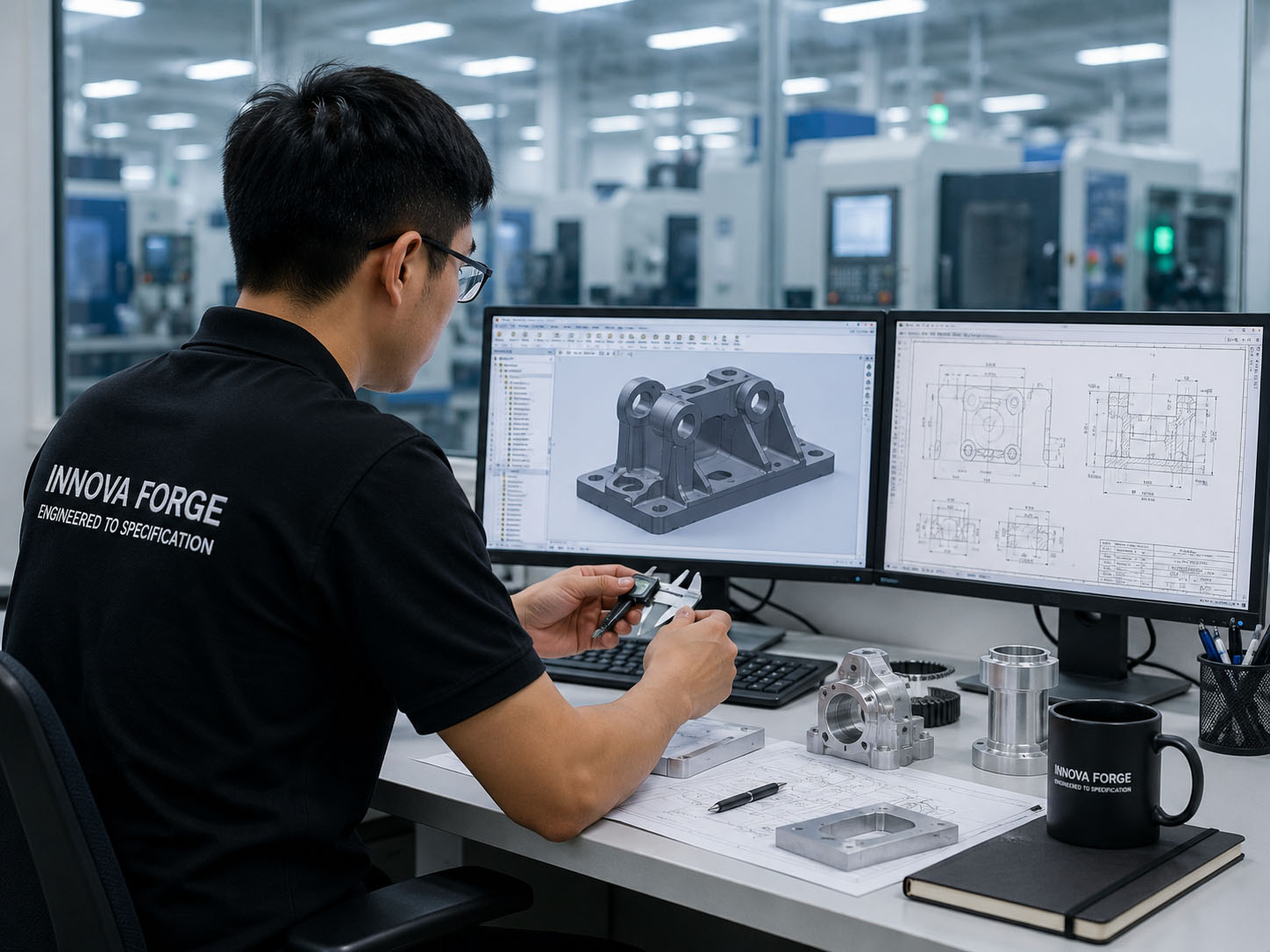 Engineering review of CAD files, drawings, materials, and manufacturing requirements