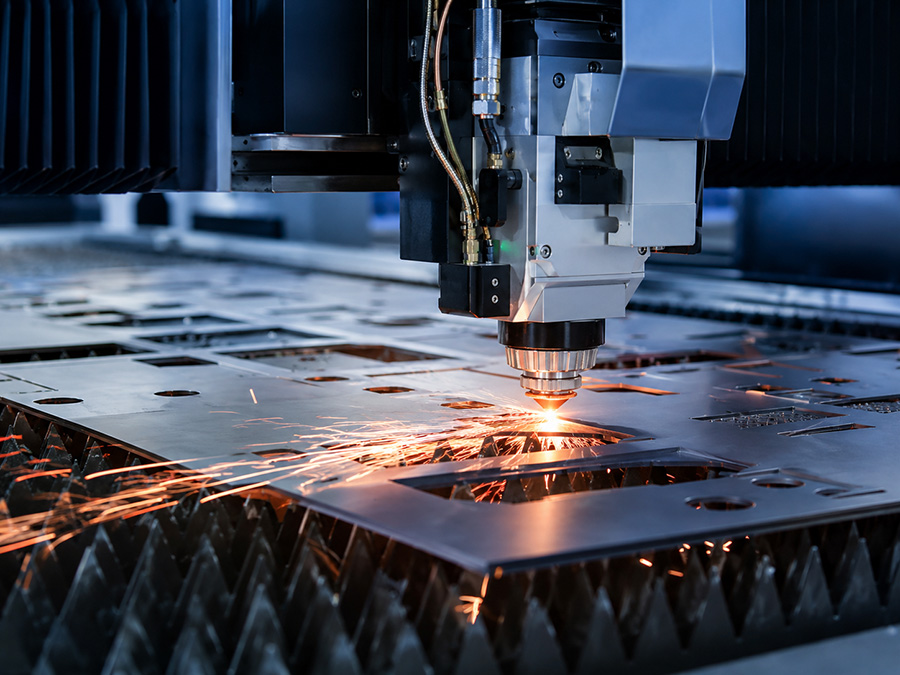 Laser cutting metal sheet process