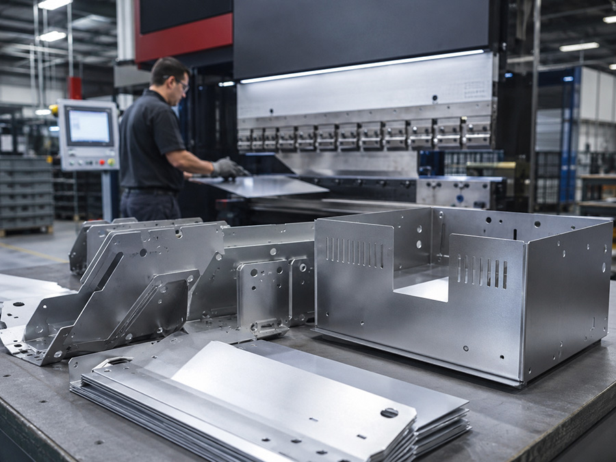 Sheet metal fabrication bracket and enclosure parts